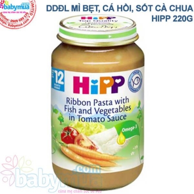 Hipp-Sản phẩm dinh dưỡng đóng lọ Mì bẹt cá hồi rau 220g