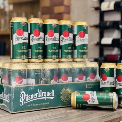 Bia lon Pilsner Urquell 