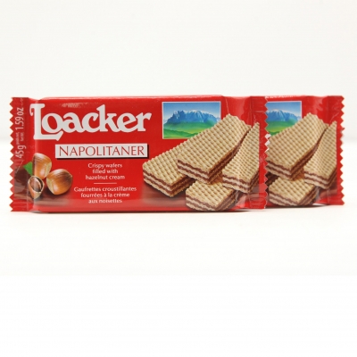 Bánh xốp Classic kem hiệu Loacker hạt dẻ 45g