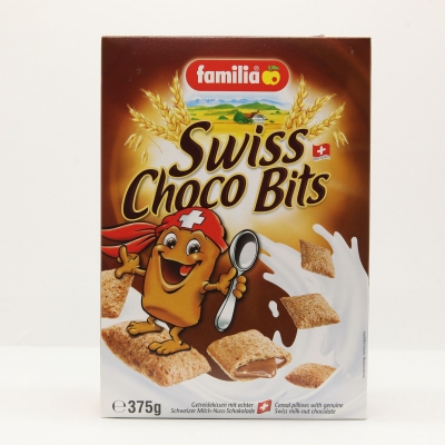 Ngũ cốc nhân sô cô la cho trẻ em Swiss Choco Bits hiệu Familia 375gr