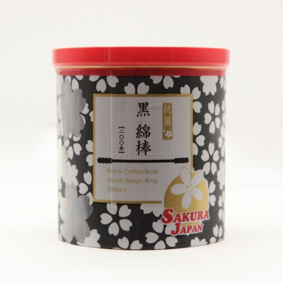Tăm bông Sakura xoắn đen 200 que