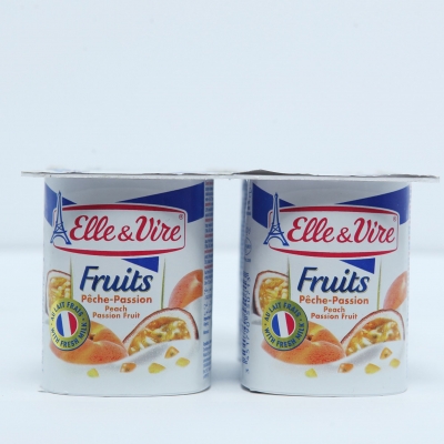 Elle & vire Sữa chua vị đào chanh dây 125gr
