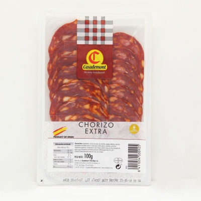 Xúc xích Chorizo extra cular lonchas Fort Hot 100gr