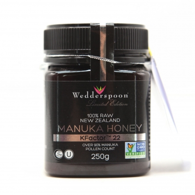 Wedderspoon - Mật ong Manuka nguyên chất Kfactor 22 (250g)