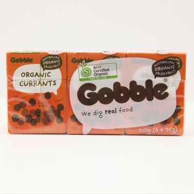 Gobble-Nho khô Organic Curants 210g (6 hộp/lốc)